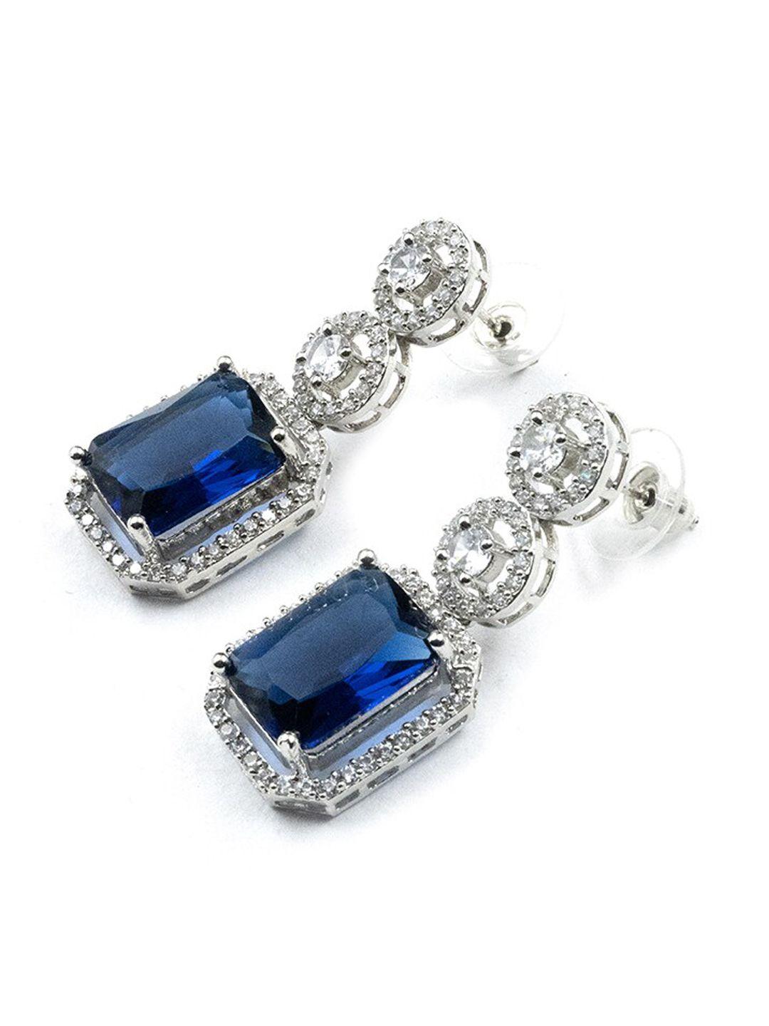 Silver Plated Geometric Drop Earrings