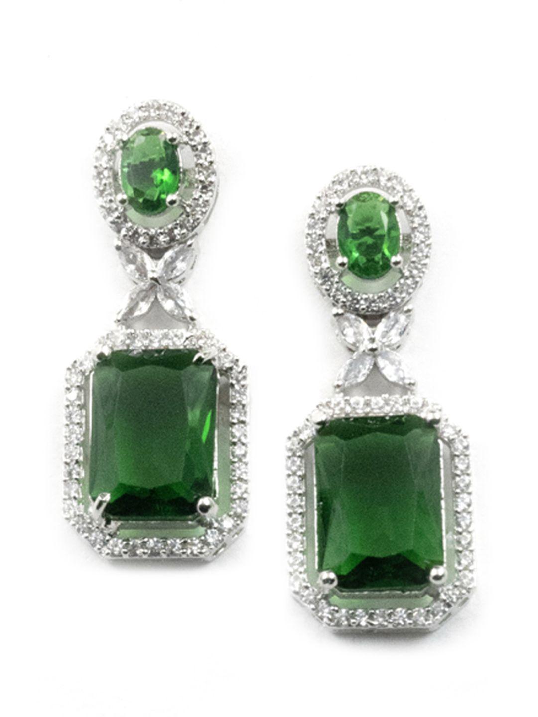 Silver Plated Geometric Drop Earrings