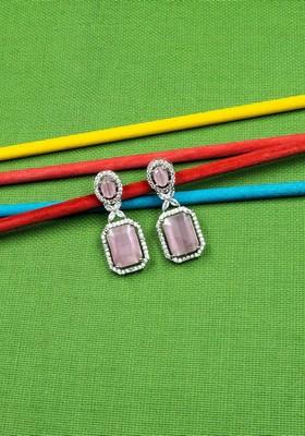 Silver Plated Geometric Drop Earrings