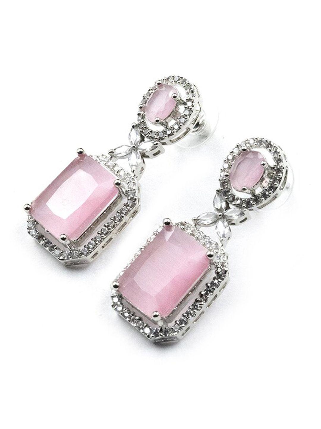 Silver Plated Geometric Drop Earrings