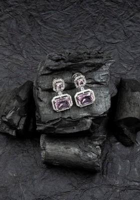 Silver Plated Geometric Drop Earrings