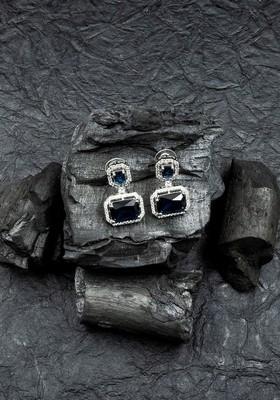 Silver Plated Geometric Drop Earrings