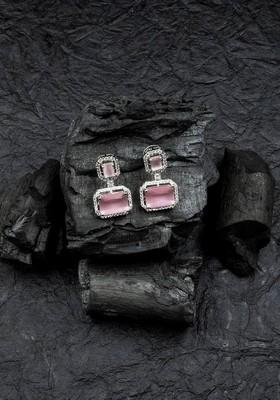 Silver Plated Geometric Drop Earrings