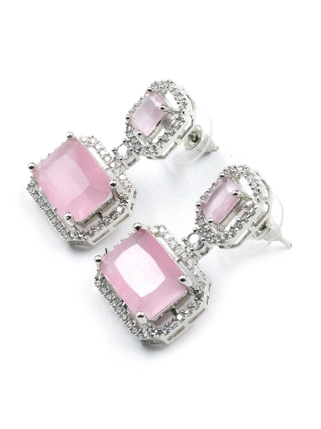 Silver Plated Geometric Drop Earrings