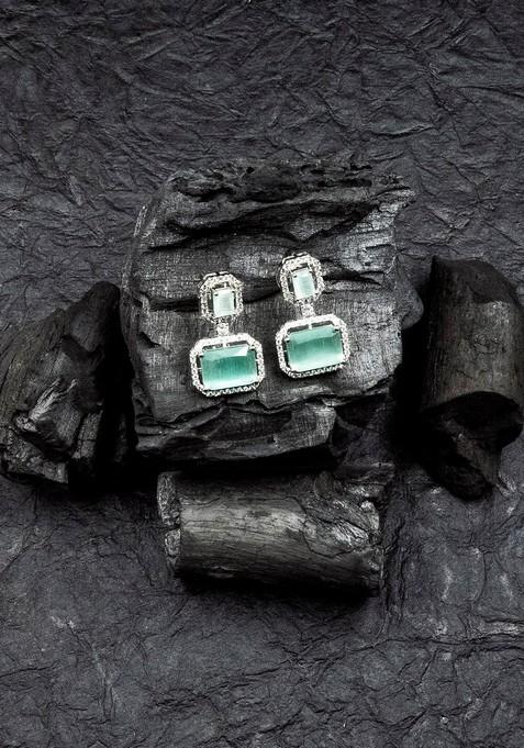 Silver Plated Geometric Drop Earrings