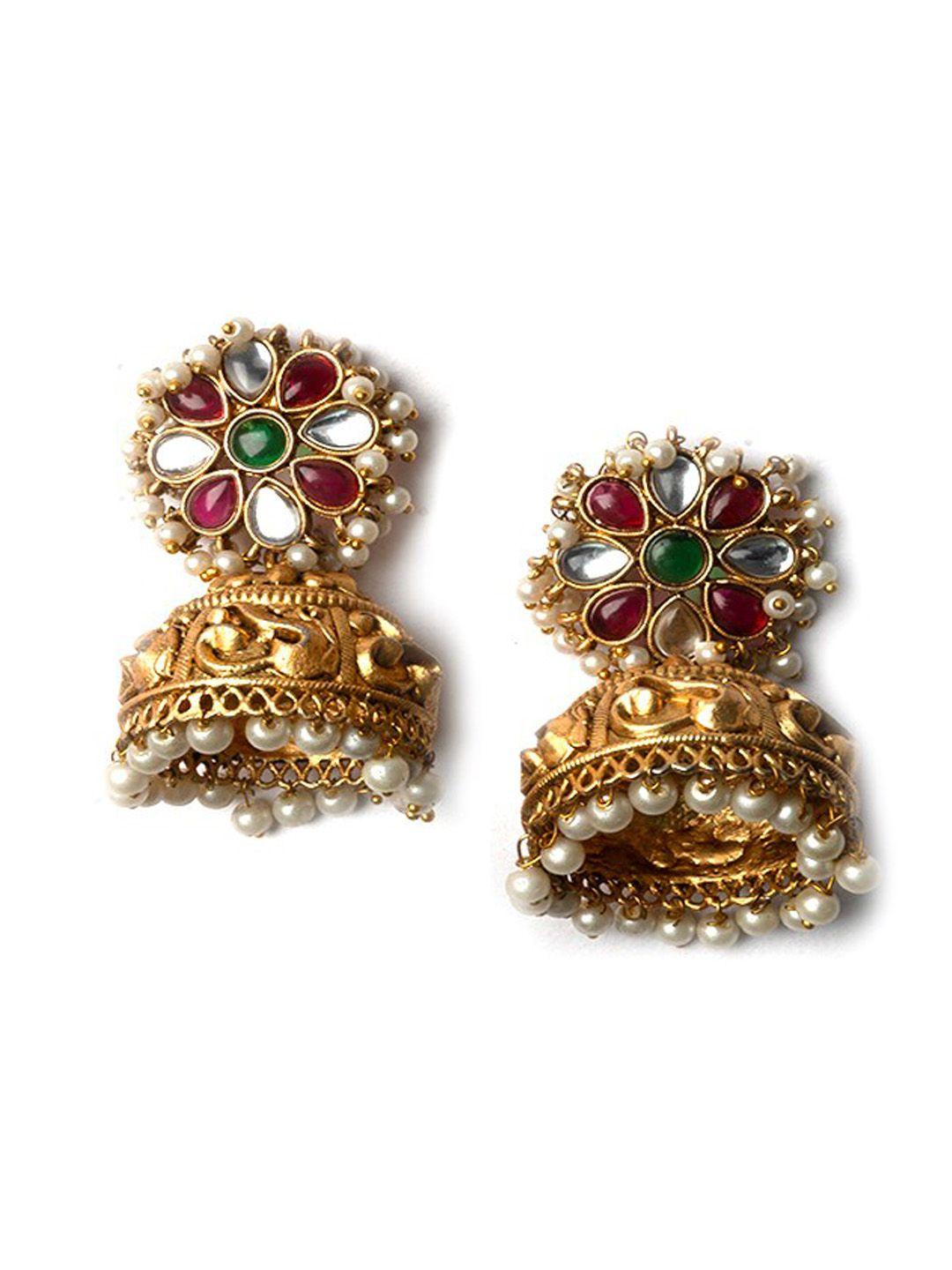Gold Plated Dome Shaped Jhumkas