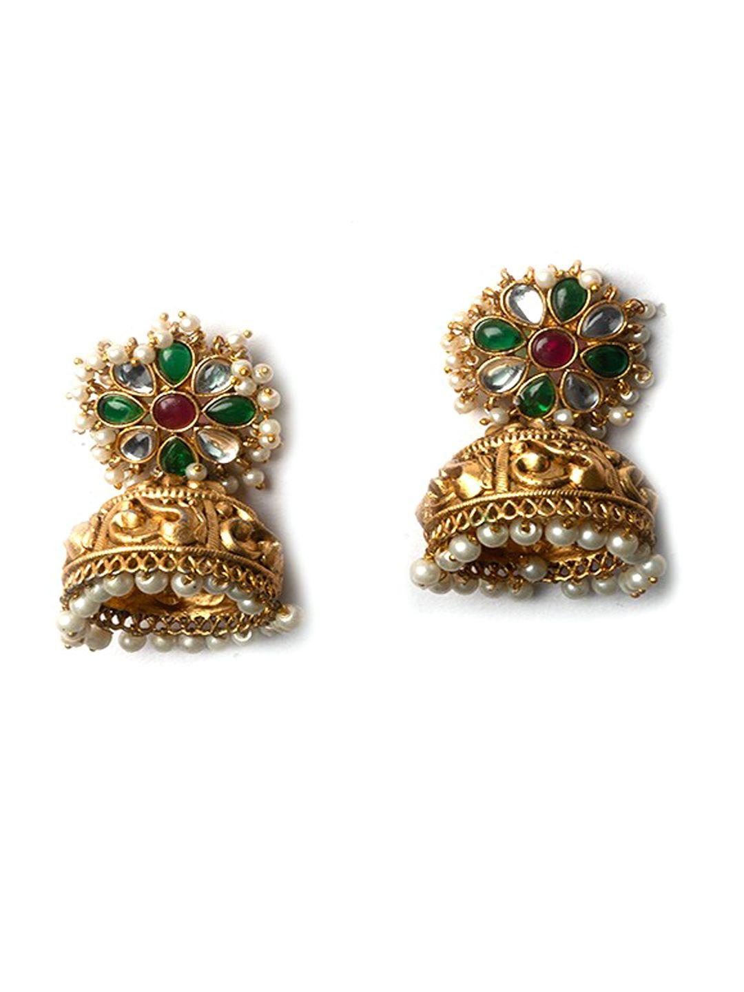 Gold Plated Dome Shaped Jhumkas