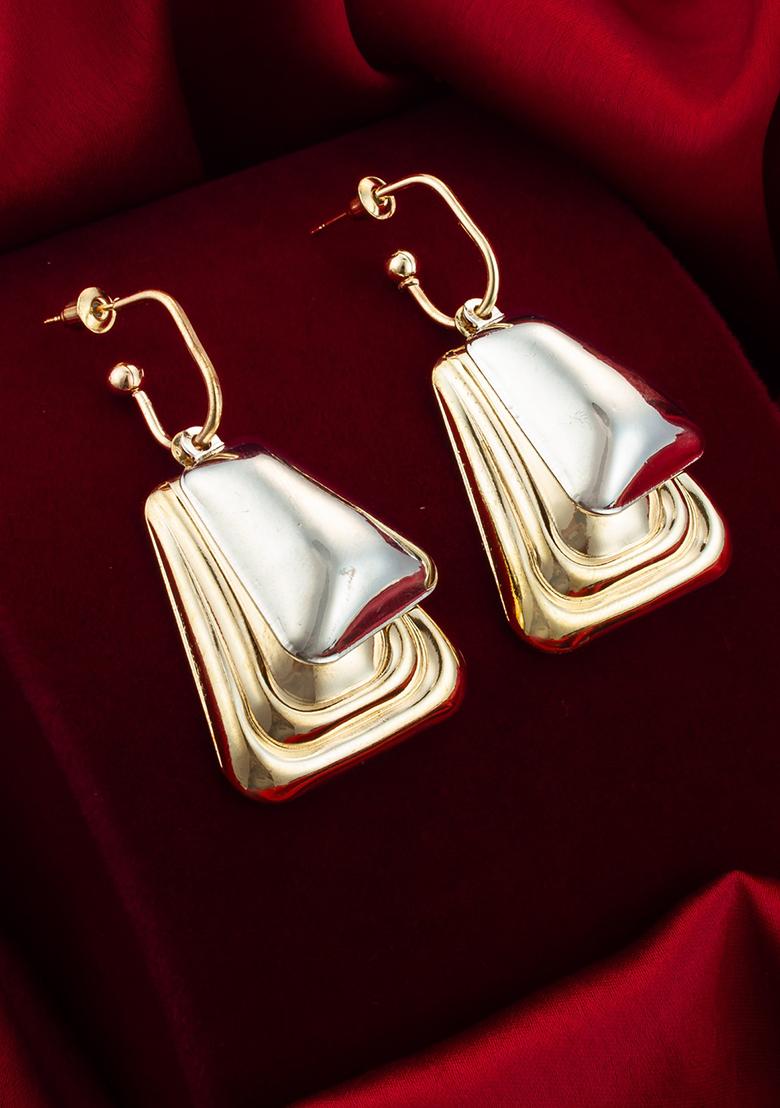 White Gold Plated Pearl Drop Earrings