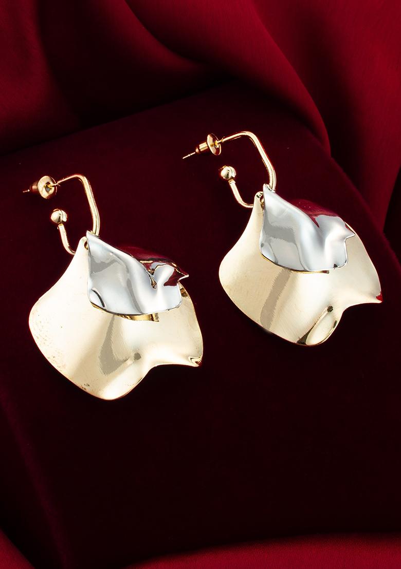 White Gold Plated Pearl Drop Earrings