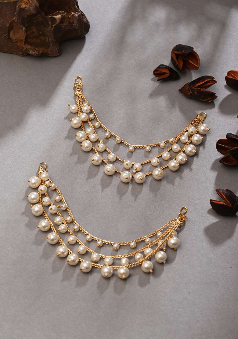 Gold Plated Ear Chains 2 - Indya