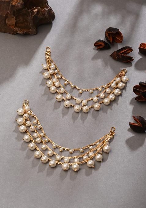 Gold Plated Ear Chains 2