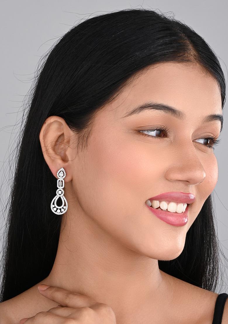 Gold Plated Kundan Ad Stone Circular Stud  