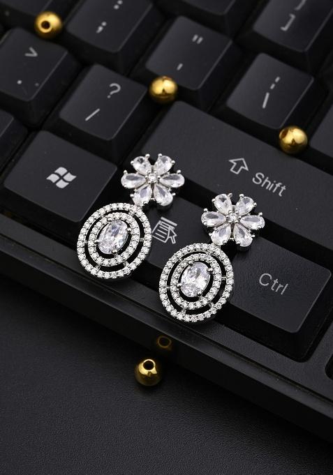 Rose Gold Plated Oval Studs   1