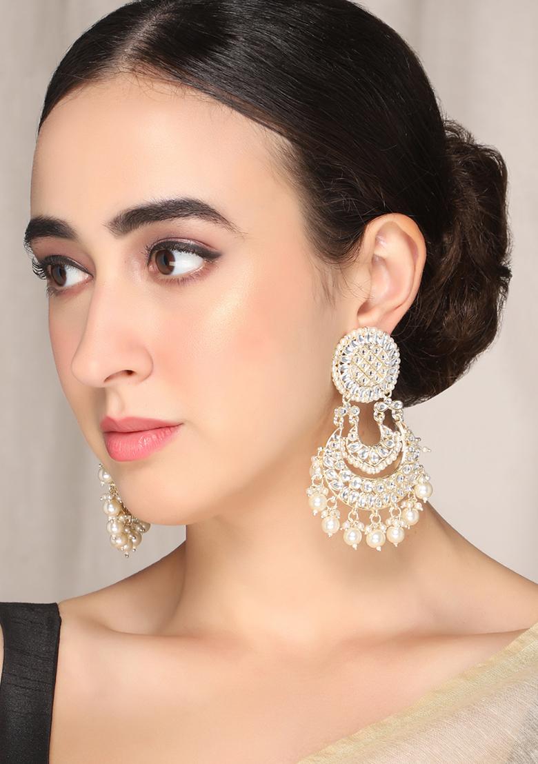 Kundan Chandbali Earrings