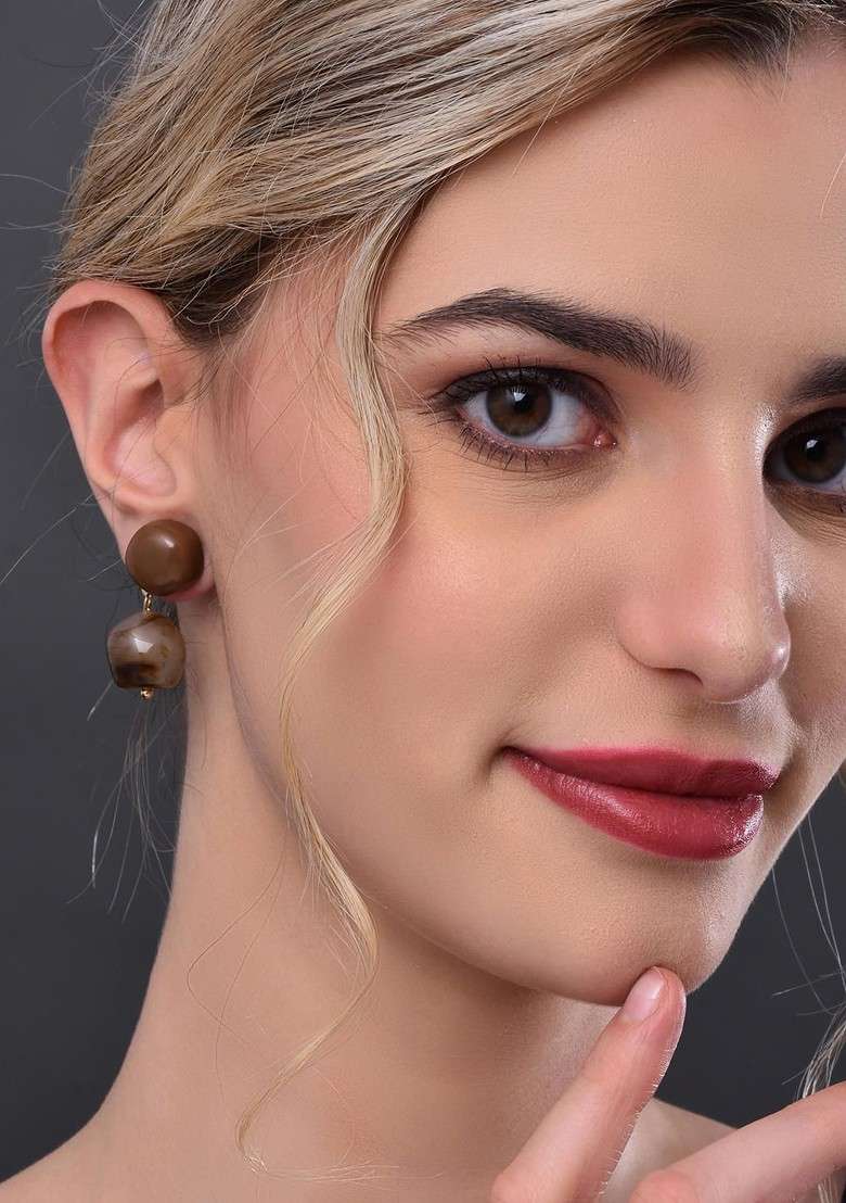Circular Drop Earrings - Indya