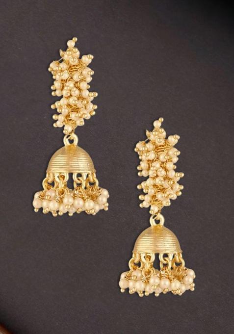 Gold Gold Plated Brass Earrings