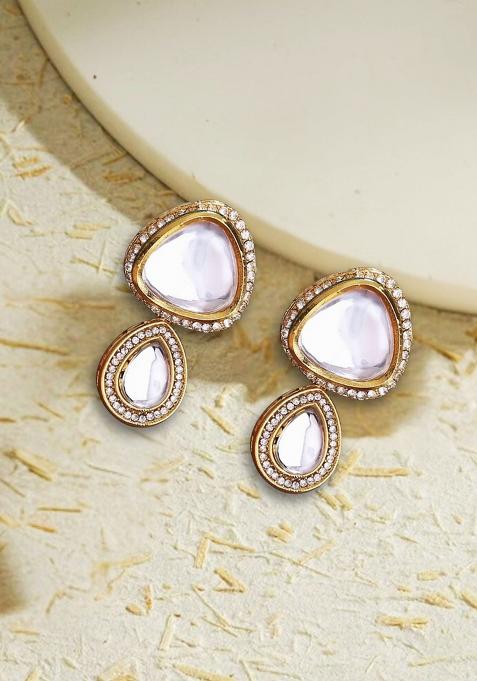 Gold Gold Plated Brass Earrings