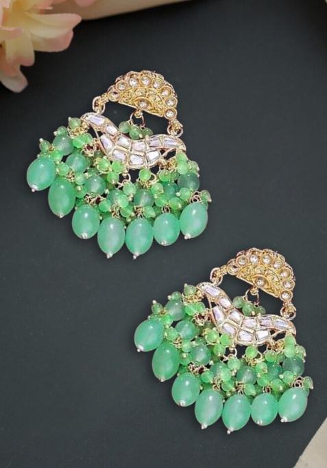 Gold Gold Plated Brass Earrings