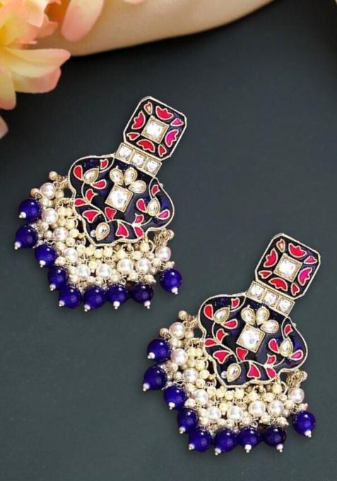 Gold Gold Plated Brass Earrings