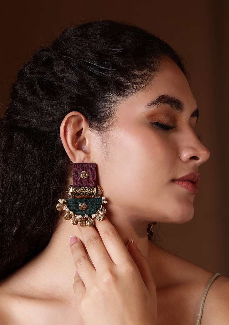 Contemporary Drop Earrings - Indya