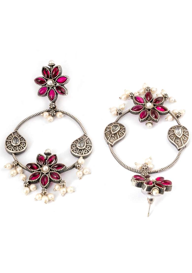 Circular Chandbalis Earrings - Indya
