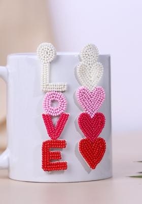 Heart Shaped Drop Earrings