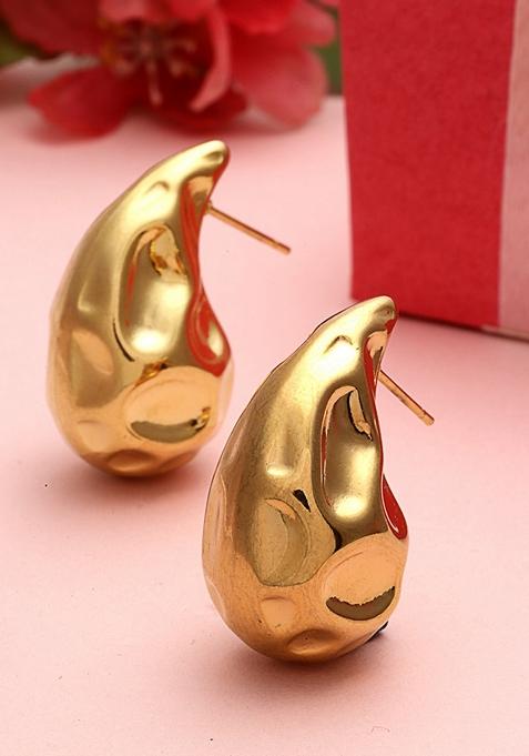 18Kt Gold Plated Stainless Steel Tarnish Free Waterproof Stud Earrings