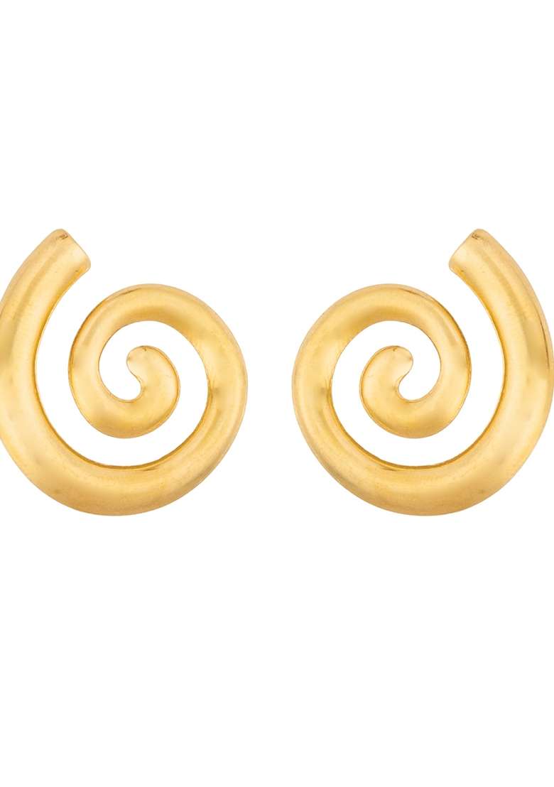 Gold Plated Spherical Shaped Studs - Indya