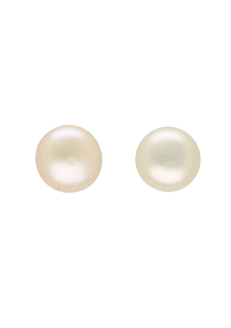 White Gold Plated 925 Silver Silver Earrings - Indya