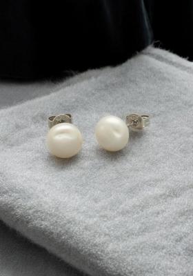 White Gold Plated 925 Silver Silver Earrings