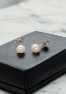 White Gold Plated 925 Silver Silver Earrings