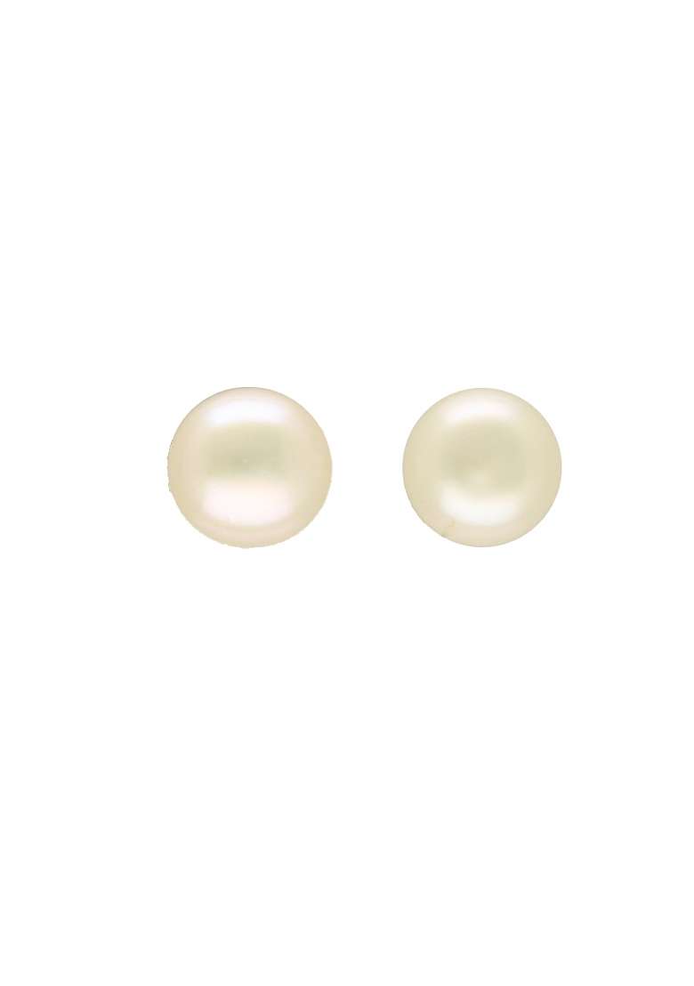 White Gold Plated 925 Silver Silver Earrings - Indya