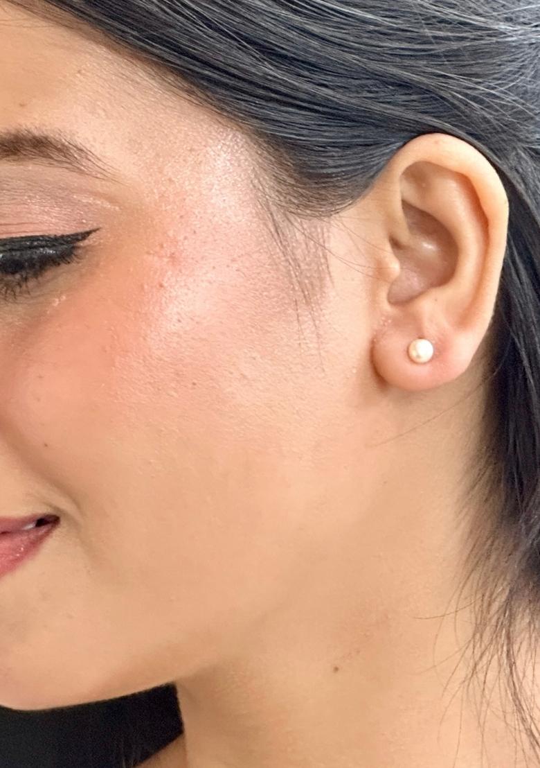 White Gold Plated 925 Silver Silver Earrings - Indya