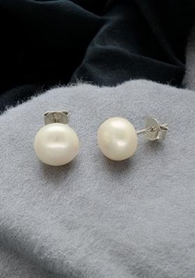 White Gold Plated 925 Silver Silver Earrings