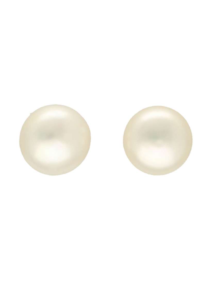 White Gold Plated 925 Silver Silver Earrings - Indya