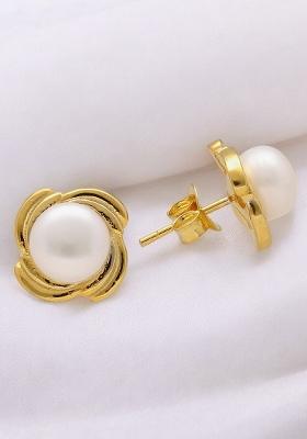 White Gold Plated 925 Silver Silver Earrings