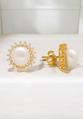 White Gold Plated 925 Silver Silver Earrings