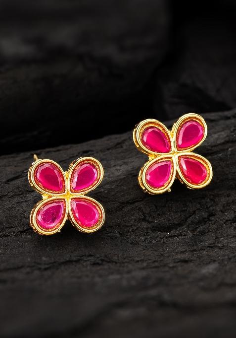 Red Gold Plated Alloy Studs