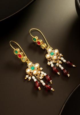 Multicolor Gold Plated Alloy Earrings
