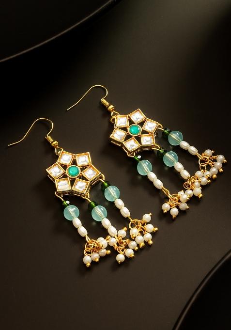 Multicolor Gold Plated Alloy Earrings