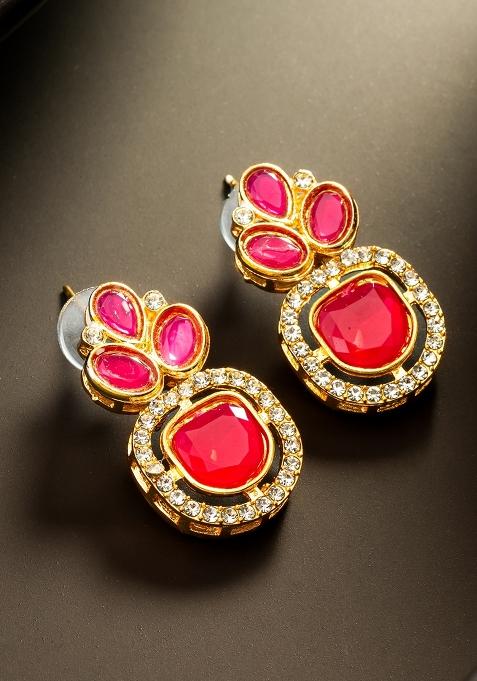 Red Gold Plated Alloy Studs