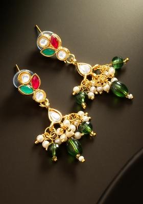 Multicolor Gold Plated Alloy Earrings