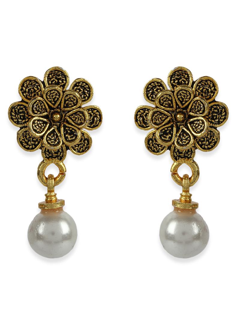 Gold Plated Exclusive Design Drop Earring - Indya