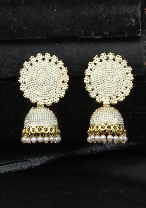 Traditional Gold Plated Enamelled Party Wear Earring