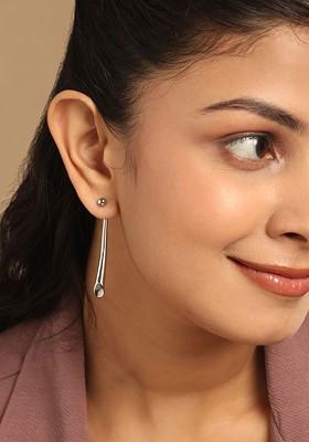 Gold Plated Contemporary Drop Earrings