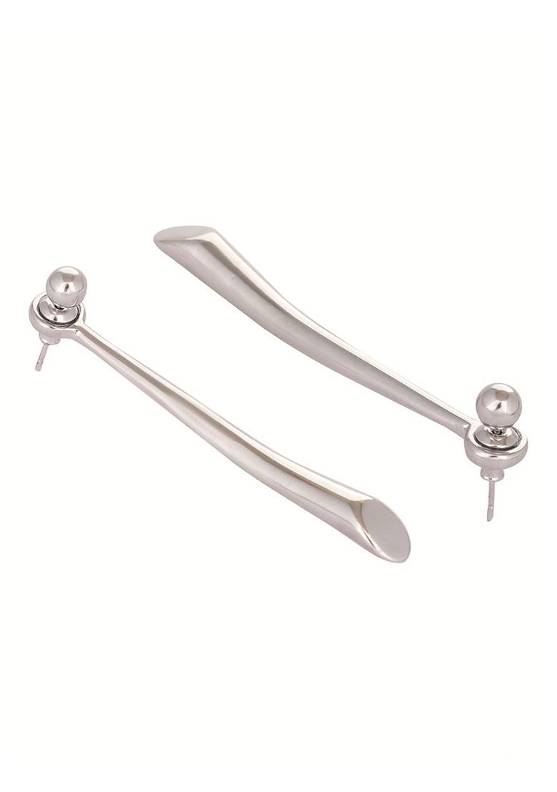 Gold Plated Contemporary Drop Earrings - Indya