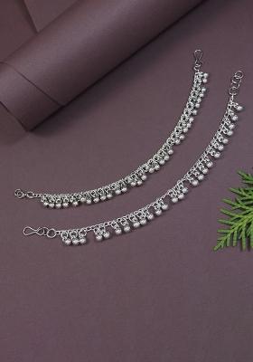 Oxidised Silver Plating Zinc Alloy Earrings