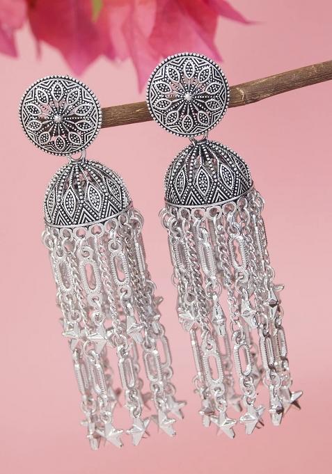 Oxidised Gold Plating Zinc Alloy Earrings