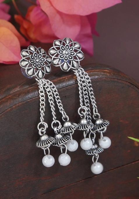 Oxidised Gold Plating Zinc Alloy Earrings