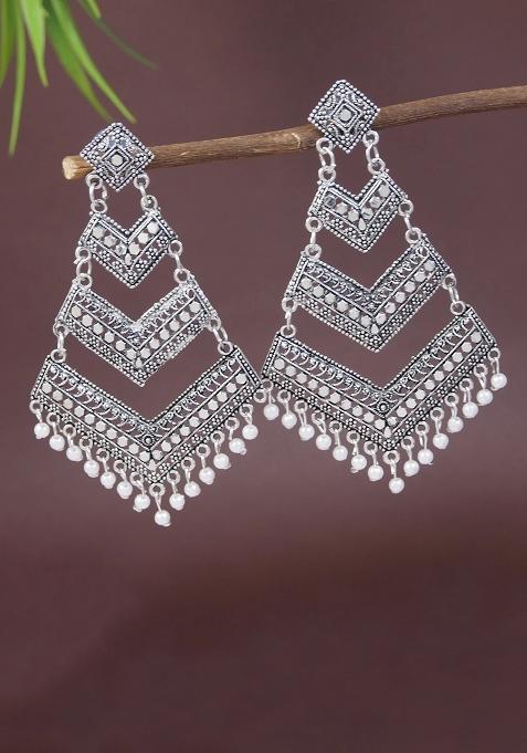 Oxidised Gold Plating Zinc Alloy Earrings